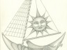 author drawing - sea stories 3 - full moon - original
