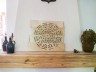 Mandala drewniana - ozdobna dekoracja kominka - wzór Mandalena