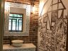 Realizacja pracowni mandalaman wyposażenie łazienki komoda pod umywalkę oraz rama do lustra w obiekcie młyn nad starą regą w tarnowie