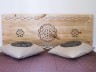 Wezgłowie lóżka dekorowane ażurową mandalą
